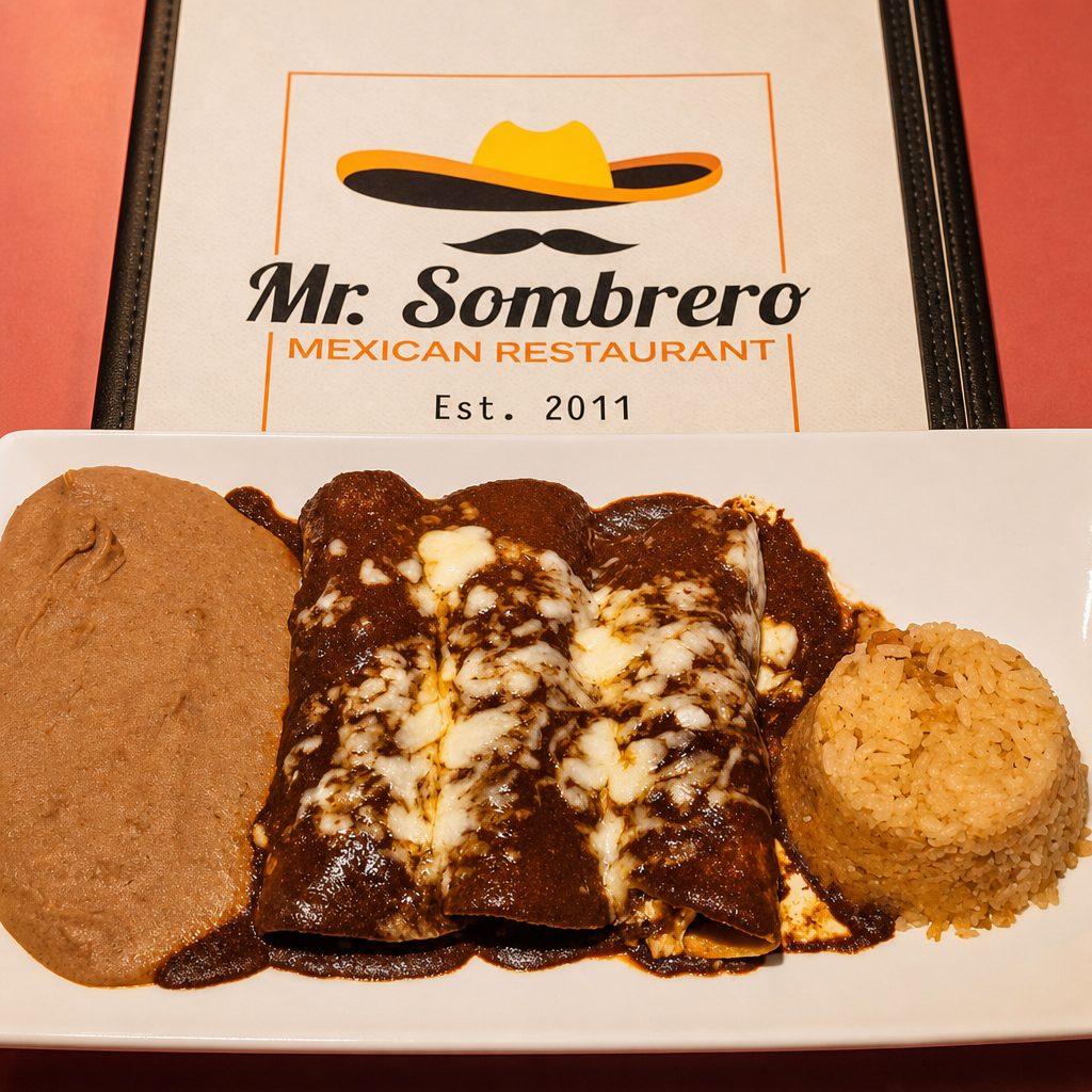 Enchiladas De Mole.