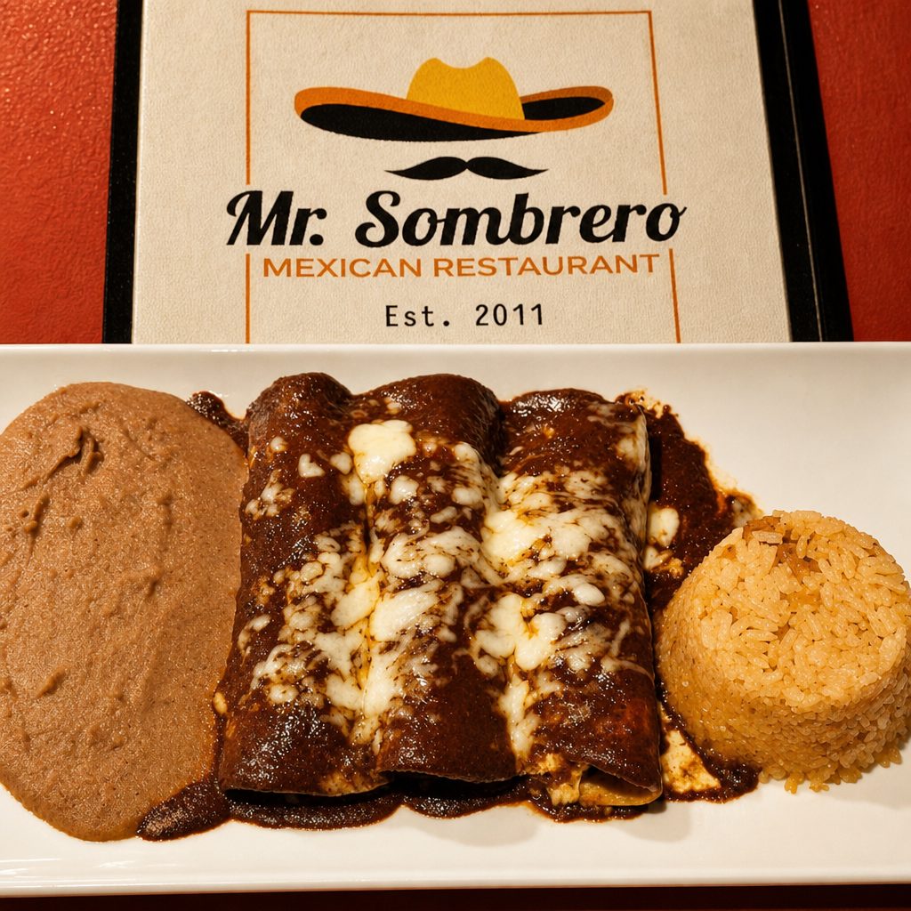 Enchiladas De Mole.